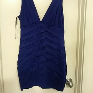 Blue fitted club dress
